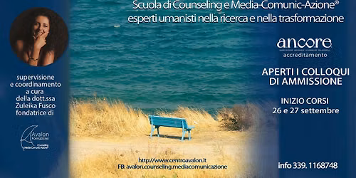 Scuola di counseling e Media-Comunic-Azione. Aperte le iscrizioni!!!!