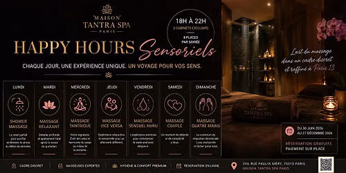 Massage Couple Paris Happy Hour Sensoriel du Samedi