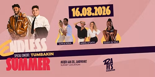 Rafi's Beach Party! Concert Tumbakin & top dancer workshop line up! (zondag 16 augustus)