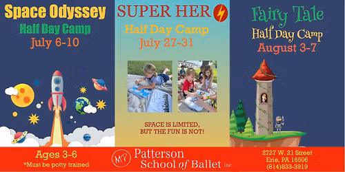 Half-Day Camps for Ages 3-6