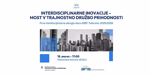 Interdisciplinarne inovacije - most v trajnostno dru\u017ebo prihodnosti I