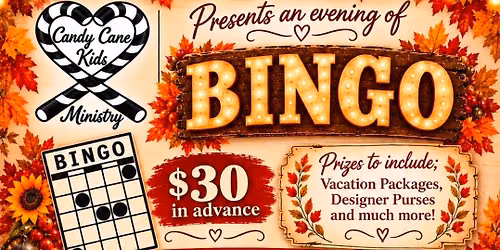 Candy Cane Kids Ministry - Bingo