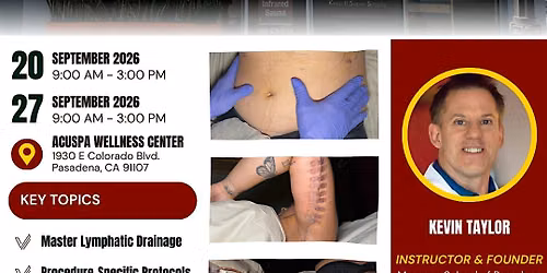 Post-Surgery Lymphatic Drainage 2-Day Hands-On Intensive Pasadena, CA