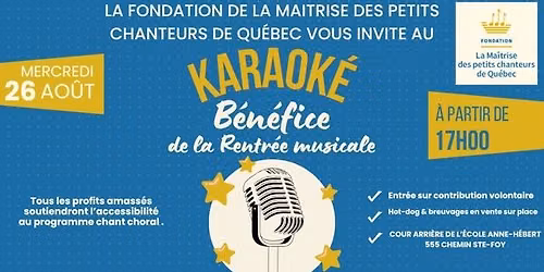 Karaok\u00e9-b\u00e9n\u00e9fice de la rentr\u00e9e scolaire 