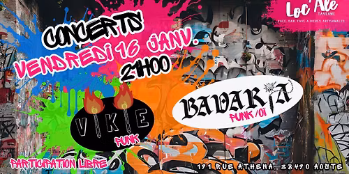[CONCERT] VIKIE + BAVARIA | PUNK | VENDREDI 16\/01\/25 - 21H