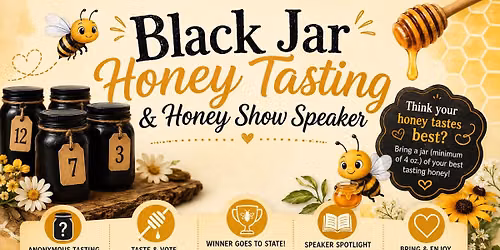 \ud83d\udc1d\ud83c\udf6f Black Jar Honey Tasting & Honey Show Speaker \ud83c\udf6f\ud83d\udc1d