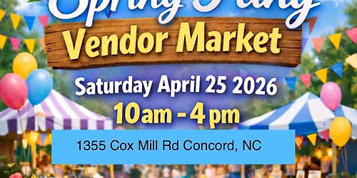 Cox Mill Charger spring Vendor market 