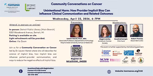Community Conversations on Cancer (Hybrid)