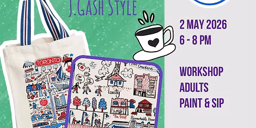THE CITY TOTE J. Gash Style Art Workshop for Adults