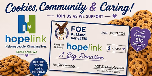 Kirkland Eagles presents: Hopelink Check Presentation!