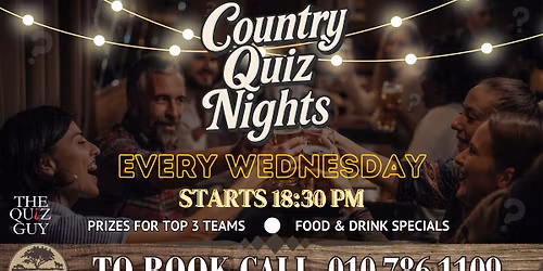 ?QUIZ NIGHTS @ COUNTRY PUB EVERY WEDNESDAY?