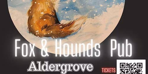 A Holiday Paint Star Night painting the gorgeous FOX IN SNOW