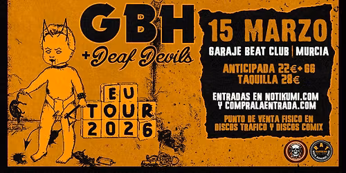 GBH + DEAF DEVILS en Garaje Beat. Sesi\u00f3n Tarde