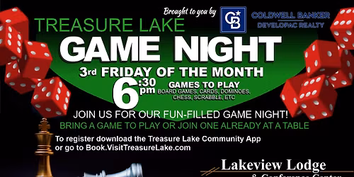 Treasure Lake Game Night - Brought to you by Coldwell Banker Developac Realty