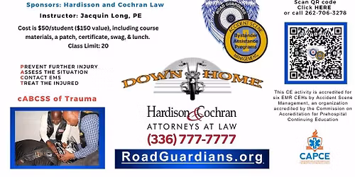ACCIDENT SCENE MANAGEMENT COURSE W\/ ROAD GUARDIANS