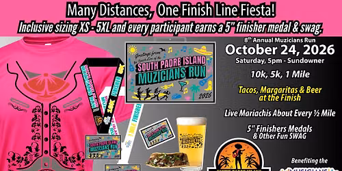 2026 South Padre Island Muzicians Run 10K-5K-1 Miler