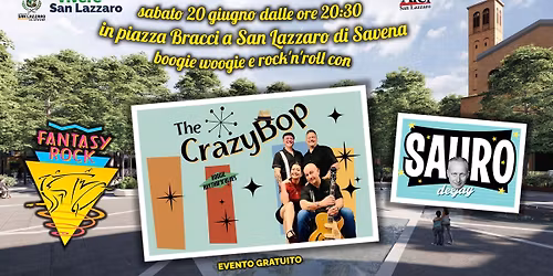 Concerto The Crazy Bop e dj Sauro in piazza Bracci