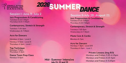 Summer Dance Classes 