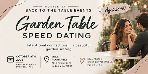 Garden Table Speed Dating