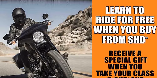 Basic Rider Course @ SHD -Learn to Ride For Free When you Buy From SHD! 