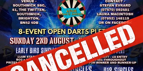 Adur Darts Series Presents - 'ONCE TWITTEN - LEVEL 5'