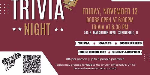 Trivia Night, Silent Auction, and Chili Cook-off