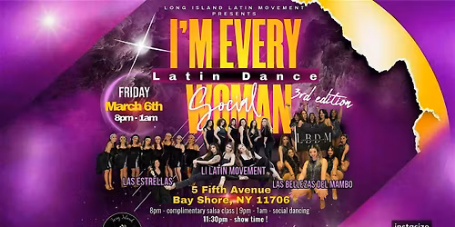 Long Island Latin Movement - Latin Dance Social - March 6, 2026