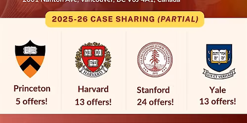 2026 Top U.S. College Admissions Results & Strategy Seminar In Vancouver
