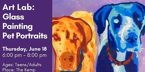 Art Lab: Glass Painting Pet Portraits