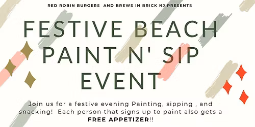 Red Robin paint , sip, and eat holiday class event!