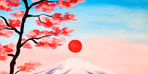 Sip & Paint at Velo Lounge, Bath - "Mount Fuji"