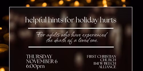 Helpful Hints for Holiday Hurts