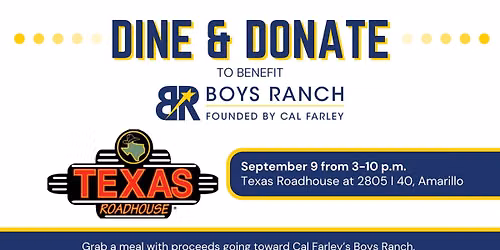 Dine & Donate for Cal Farley's Boys Ranch