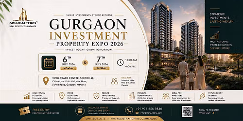 Gurgaon Investment Expo 2026 \u2014 portfolio stress-test & exit window, free.