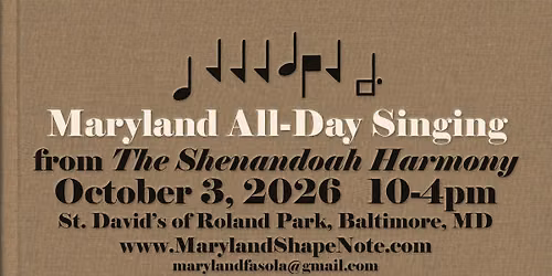 Maryland All-Day Singing from The Shenandoah Harmony