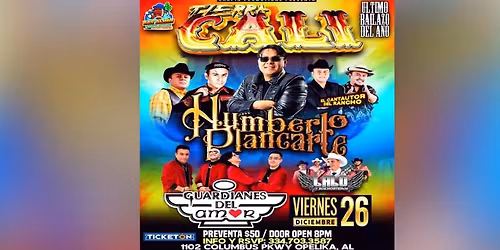 TIERRA CALI, HUMBERTO PLANCARTE & MAS EN OPELIKA