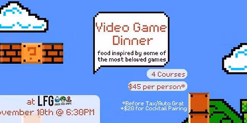 Video Game Cocktail Dinner