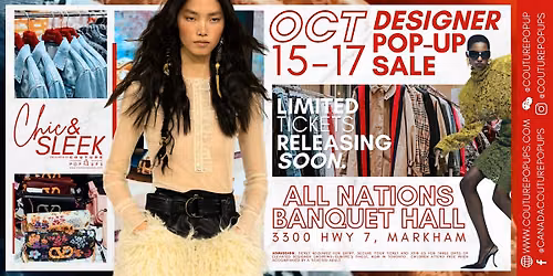 Toronto Designer Pop Up Sale - Chic & Sleek - Hosted By Couture Pop Ups