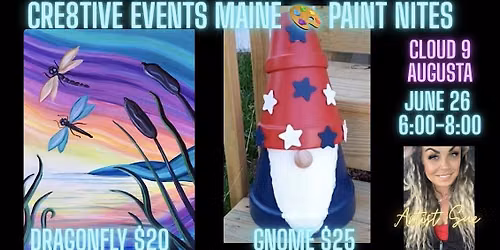 Paint Night - Terra Cotta Gnome or Dragonfly - Cloud 9 AUGUSTA