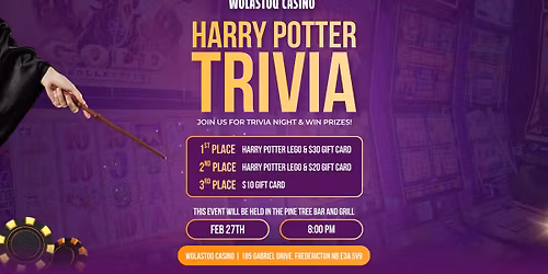 \ud83e\uddd9\u200d\u2642\ufe0f\u26a1 Harry Potter Trivia Night \u26a1\ud83e\uddd9\u200d\u2642\ufe0f