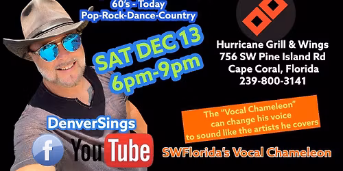 DenverSings @ Hurricane Grill & Wing (Cape Coral)