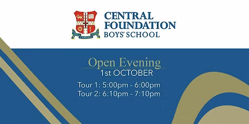 Open Evening at Central Foundation Boys' School - 1 October 2026