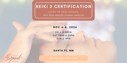 Reiki 2 Certification \u2013 Santa Fe (November)