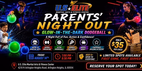 Kids Glow Dodgeball Night | Parents' Night Out (Ages 6+)