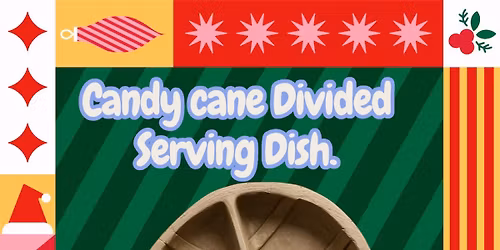 Candy Cane Divide Serving Dish.