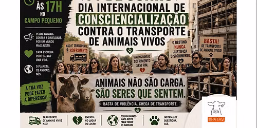 Marcha contra o transporte de animais vivos