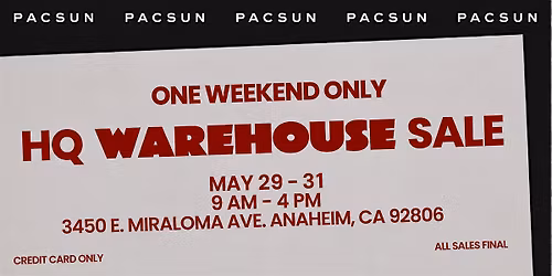 PACSUN HQ WARHOUSE SALE