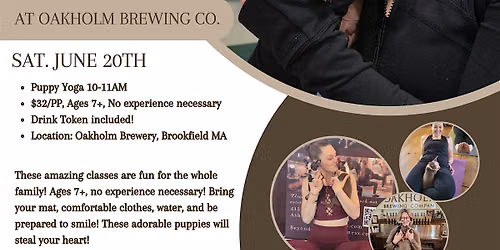 Puppy Yoga at Oakholm Brewing Company
