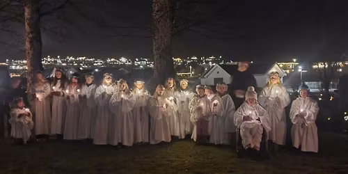 Luciafeiring på kyrkjegarden