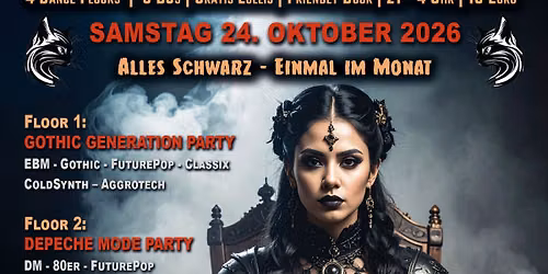 Schwarze Krone Darmstadt - auf 4 Floors ab 21 Uhr (Alles Schwarz - Einmal im Monat Samstags)